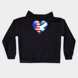 Half American Half Scottish - Gift for Scottish From Scotland Kids Hoodie